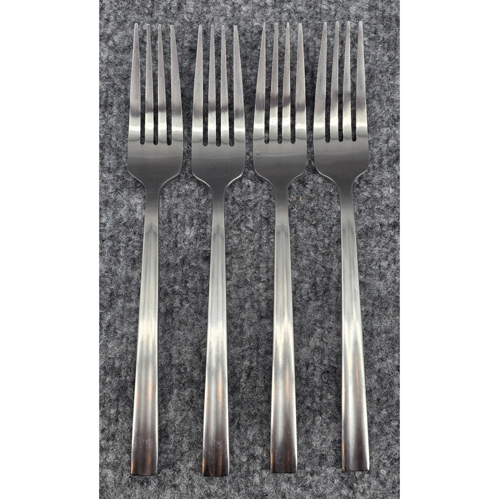 Oneida REVERSO Dinner Forks Set of 4 Stainless Steel 8" Modern Flatware Satin